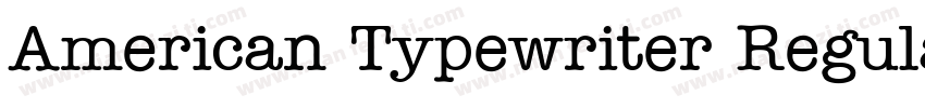American Typewriter Regular字体转换